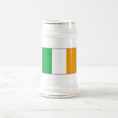 Irisches Flaggen-Bier Stein mit Kleeblättern Bierglas (Mittel)