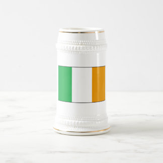 Irisches Flaggen-Bier Stein mit Kleeblättern Bierglas