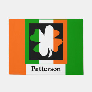 Irisches Flaggen-Kleeblatt-Quadrat personalisiert Fußmatte