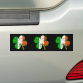 Irisches Flaggen-Kleeblatt St. Patricks in der Autoaufkleber (Auf Auto)