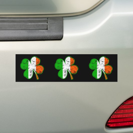 Irisches Flaggen-Kleeblatt St. Patricks in der Autoaufkleber (Auf Auto)