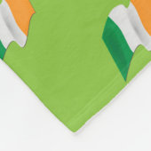 Irisches Flaggen-Muster Fleecedecke (Ecke)