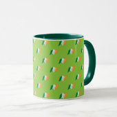 Irisches Flaggen-Muster Tasse (VorderseiteRechts)
