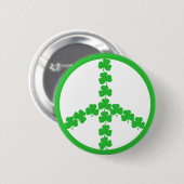 Irisches FriedensKleeblatt Button (Vorne & Hinten)