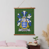 Irisches Garvan oder O_Garvan Wappen Familienwappe Wandteppich Mit Holzrahmen (Schlafzimmer)