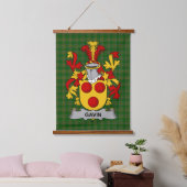 Irisches Gavin oder O_Gavan Wappen Familienwappen Wandteppich Mit Holzrahmen (Schlafzimmer)