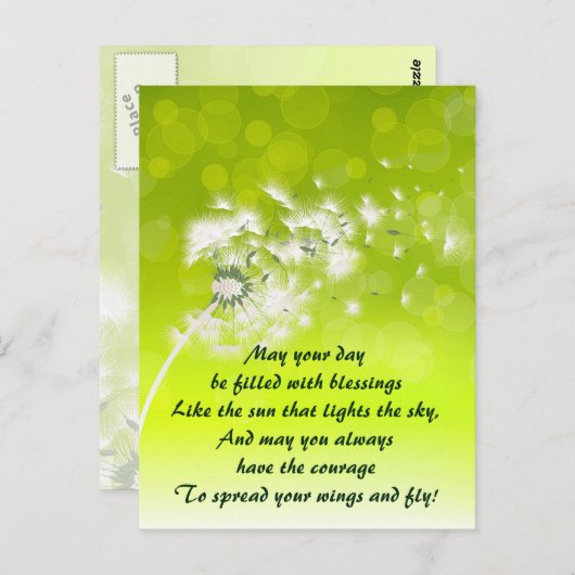 Irisches Gebet für das Segeln einer benutzerdefini Postkarte (Vorne/Hinten)