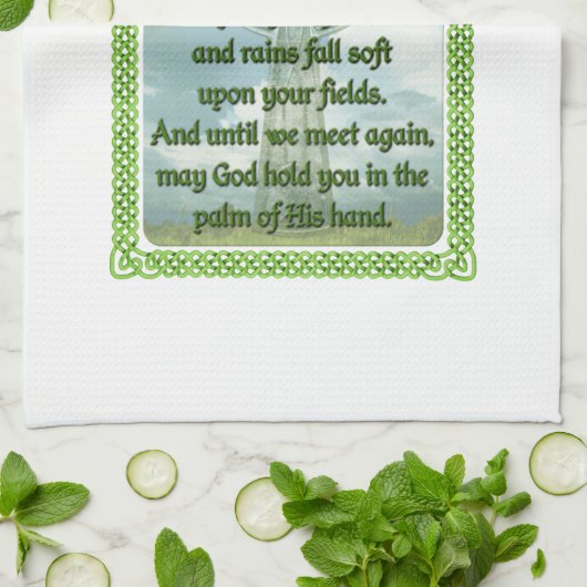 irisches Gebet Geschirrtuch (Gefaltet)