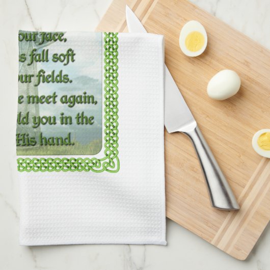 irisches Gebet Geschirrtuch (Viertel Falte)