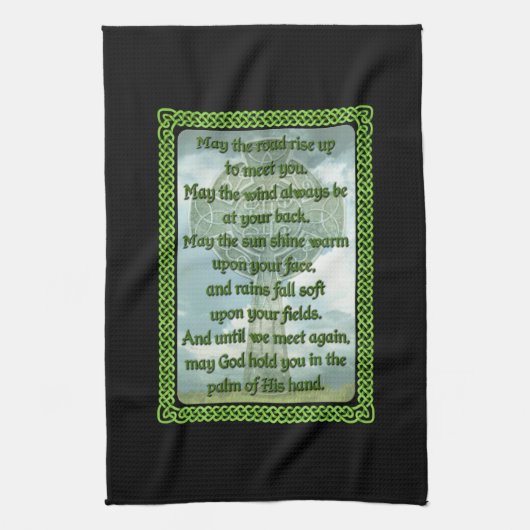 irisches Gebet Geschirrtuch (Vertikal)