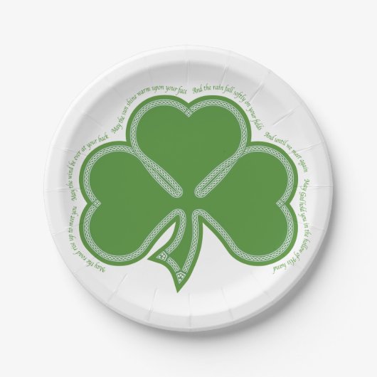 irisches Gebet Pappteller (Vorderseite)
