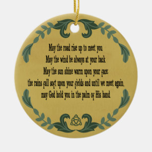 Irisches Gebet Segen Erinnerung an die Liebe Keramik Ornament