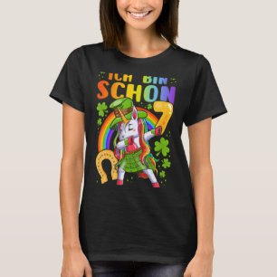 Irisches Geburtstagsmädchen 7 Jahre alt Einhorn in T-Shirt
