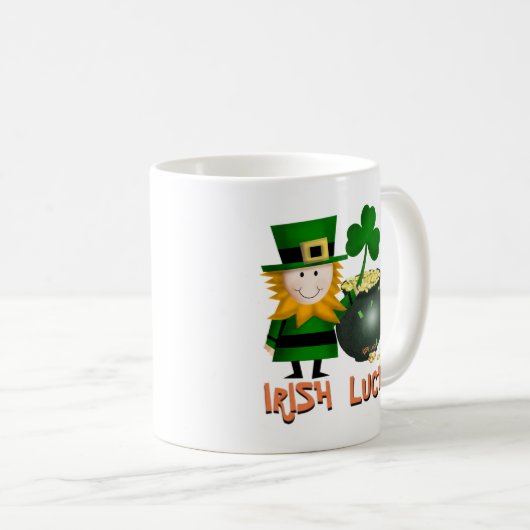 IRISCHES GLÜCK, KAFFEE-TASSE ST. PATRICKS KAFFEETASSE (VorderseiteRechts)