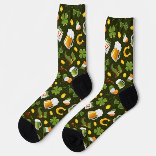 Irisches Glück  Socken (Linkes Detail)
