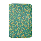 Irisches GLÜCKLICHES grünes Muster Badematte (Vorderseite Vertikal)