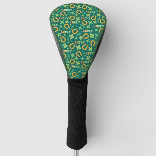 Irisches GLÜCKLICHES grünes Muster Golf Headcover (Vorderseite)