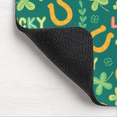 Irisches GLÜCKLICHES grünes Muster Mousepad (Ecke)