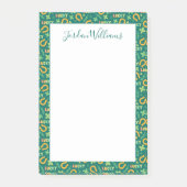 Irisches GLÜCKLICHES grünes Muster Post-it Klebezettel (Vorderseite)