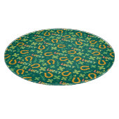 Irisches GLÜCKLICHES grünes Muster Schneidebrett (Ecke)