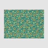 Irisches GLÜCKLICHES grünes Muster Seidenpapier (Vorderseite)