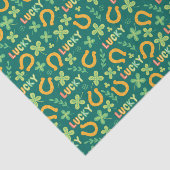 Irisches GLÜCKLICHES grünes Muster Seidenpapier (Ausschnitt)