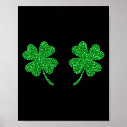 Irisches Glückskleeblatt Brustklee St. Patricks Da Poster (Vorne)