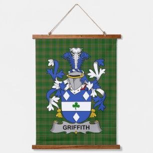 Irisches Griffith-Wappen Familienwappen Wandteppich Mit Holzrahmen