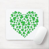 Irisches grünes Kleeblatt-Herz Mousepad (Mit Mouse)