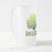 Irisches halbes Liter Mattglas Bierglas (Vorderseite Links)