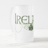 Irisches halbes Liter Mattglas Bierglas (Vorderseite Links)