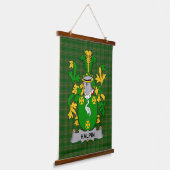 Irisches Halpin oder O_Halpin Wappen Familienwappe Wandteppich Mit Holzrahmen (Gewinkelt)