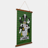 Irisches Hanson oder O_Hanson Wappen Familienwappe Wandteppich Mit Holzrahmen (Gewinkelt)