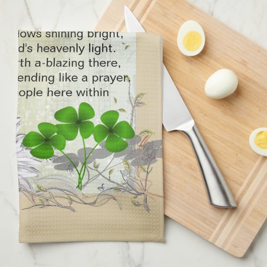 Irisches Haus-Segen-Geschirrtuch Handtuch (Viertel Falte)