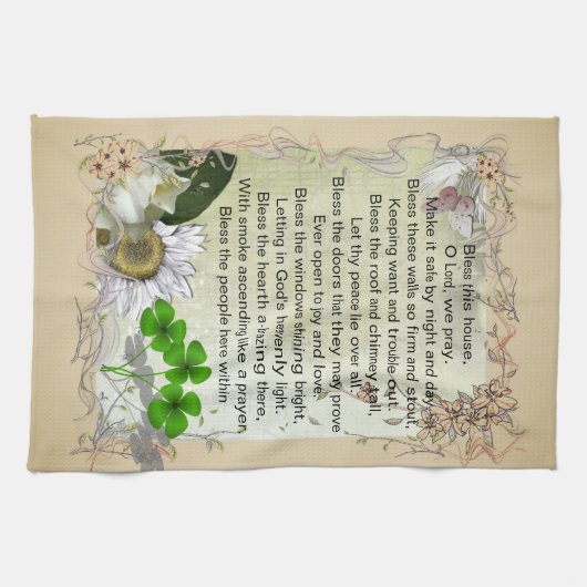 Irisches Haus-Segen-Geschirrtuch Handtuch (Horizontal)