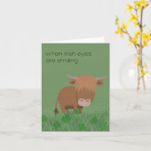 Irisches Highland-Rind Karte (Gelbe Blume)