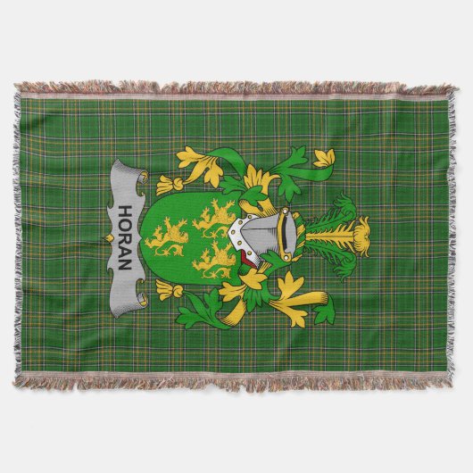 Irisches Horan- oder O_Horan-Wappen-Familienwappen Decke (Vorderseite)