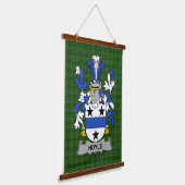 Irisches Hoyle oder McIlhoyle Wappen Familienwappe Wandteppich Mit Holzrahmen (Gewinkelt)