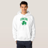 Irisches Ingwer-Kleeblatt Hoodie (Vorne ganz)