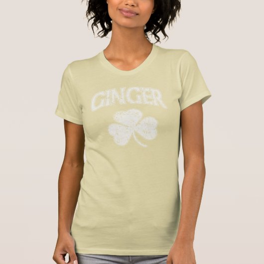Irisches Ingwer-Kleeblatt T-Shirt (Vorderseite)