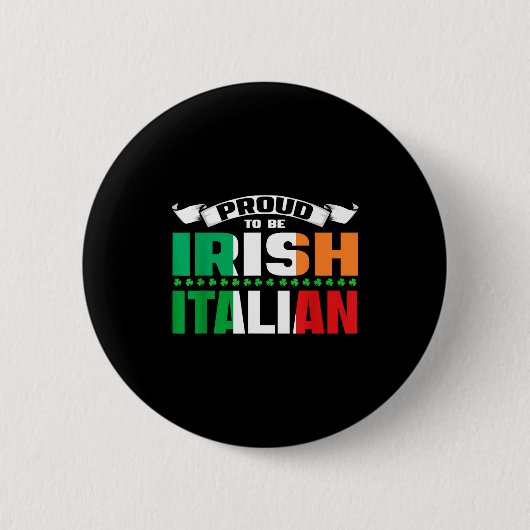 Irisches italienisches Erbe Design Stolz, irisch z Button (Vorderseite)