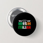 Irisches italienisches Erbe Design Stolz, irisch z Button (Vorne & Hinten)