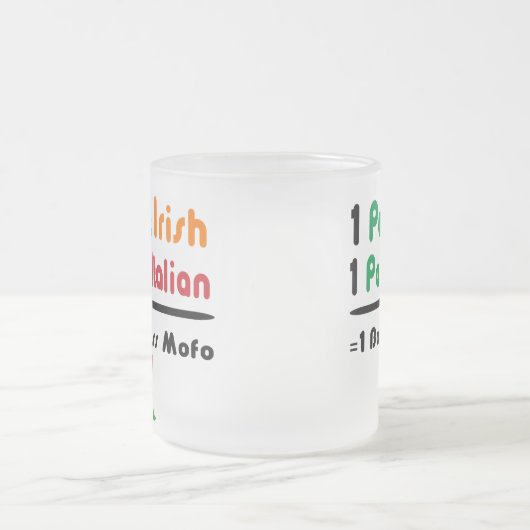 Irisches italienisches lustiges mattiertes mattglastasse (Mittel)