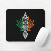 Irisches kanadisches Ahornblatt - Schwarzes Mousepad (Mit Mouse)
