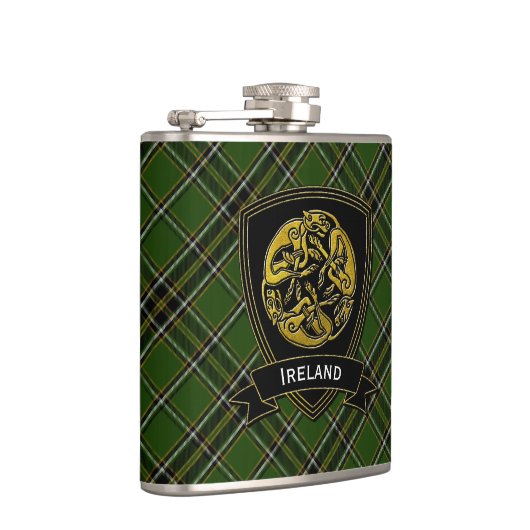 Irisches kariertes keltisches Symbol Flachmann (Rechts)