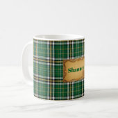 Irisches Karo St. Patrick's Day Kaffeetasse (Vorderseite Links)