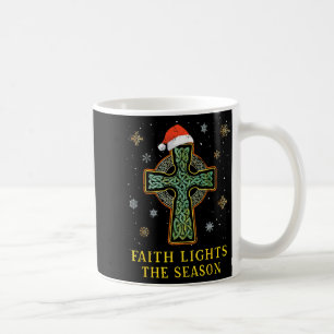 Irisches keltisches Kreuzknoten-Christentum-Santa- Kaffeetasse