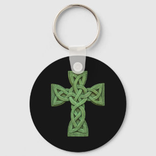 Irisches keltisches Kreuzknoten christliches Heili Schlüsselanhänger