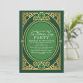 Irisches keltisches St. Patricks Day Party Einladung (Stehend Vorderseite)