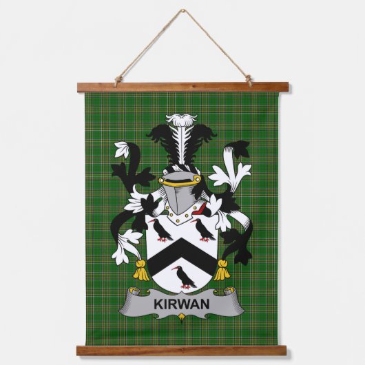 Irisches Kirwan oder O_Kerwin Wappen Familienwappe Wandteppich Mit Holzrahmen (Vorderseite)